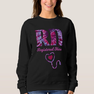 Rn Nurse Gefärbte Krawatte Nurse Er Nurse Cna Nurs Sweatshirt