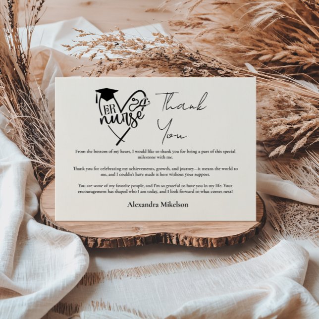 RN Nurse Graduation Party Dankeskarte (Von Creator hochgeladen)