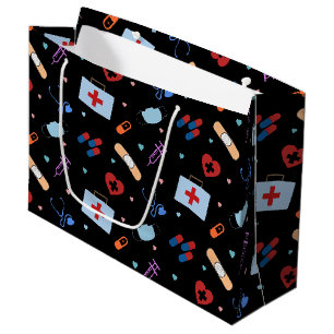 RN Nurse Nursing Student Medizinisches Muster Große Geschenktüte