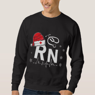 RN Nurse Nursing Weihnachtsmannmütze Weihnachten W Sweatshirt