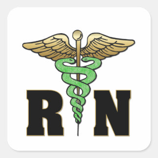 RN Nurse Quadratischer Aufkleber