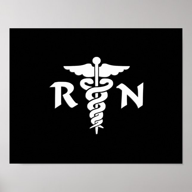 RN Nurses and Medical Symbol Poster (Vorne)