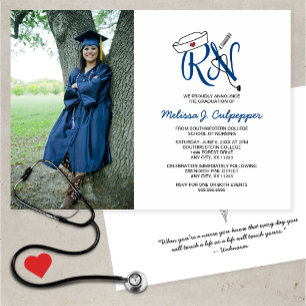 RN pflegen den Foto-Abschluss, der Party/Marine Einladung