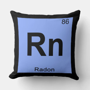 Rn - Radon Chemie Periodensystem Symbol Kissen