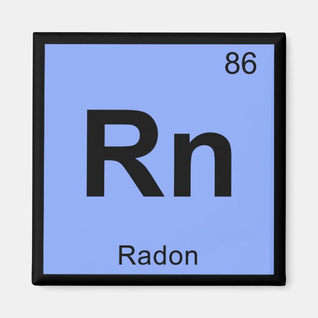 Rn - Radon Chemistry Periodic Table Symbol Magnet (Vorne)