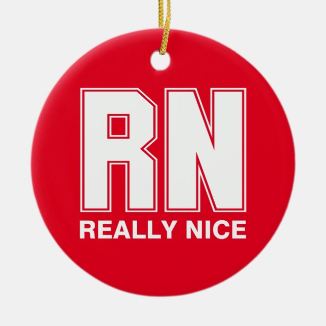 RN Really Nice Keramik Ornament (Vorne)