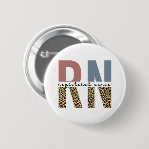 RN Registered Nurse Cheetah Print Nurse Abschluss Button