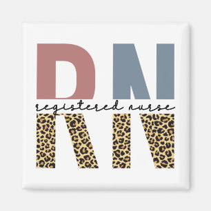RN Registered Nurse Cheetah Print Nurse Abschluss Magnet