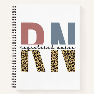 RN Registered Nurse Cheetah Print Nurse Abschluss Notizbuch
