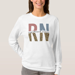 RN Registered Nurse Cheetah Print Nurse Abschluss T-Shirt