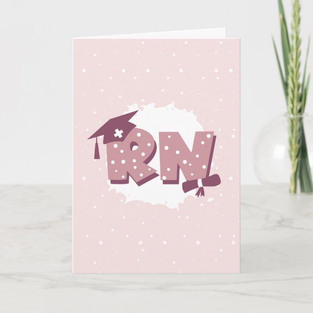 RN Registered Nurse Graduation Karte (Vorderseite)