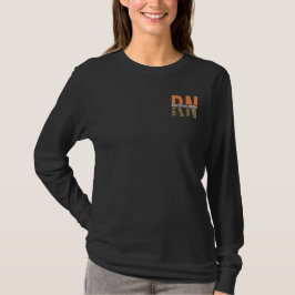 RN Registered Nurse Leopard Typografy T-Shirt