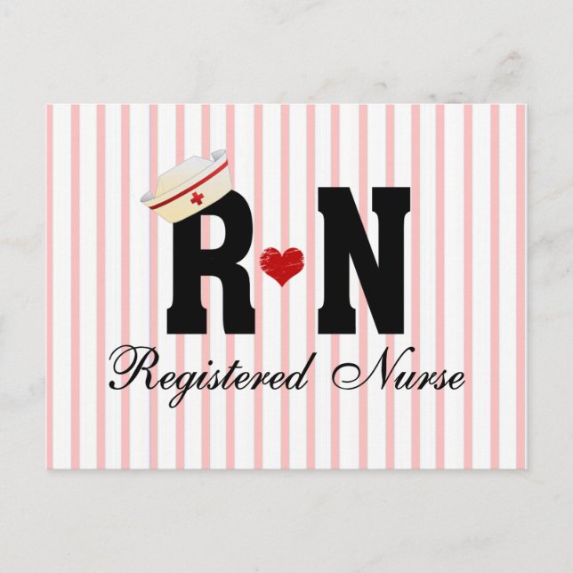 RN Registered Nurse Postkarte (Vorderseite)