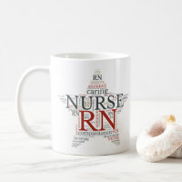 RN Registered Nurse Tasse | Nurse Star Word Cloud