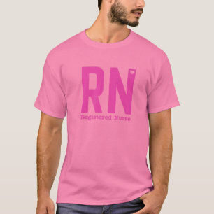 RN registriert, dass die Krankenversicherung rosa T-Shirt
