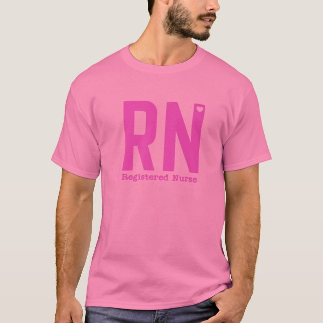 RN registriert, dass die Krankenversicherung rosa  T-Shirt (Vorderseite)