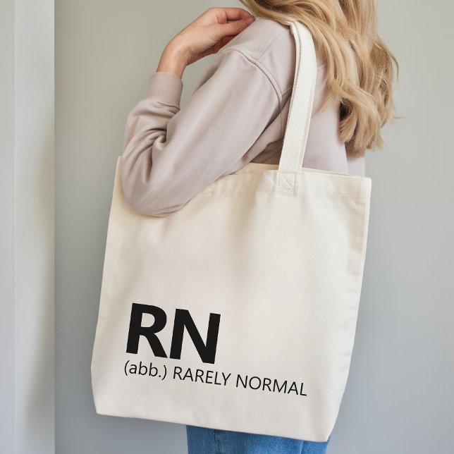 RN Selten Normale Krankenpflegetasche Geschenk für Tragetasche (RN Rarely Normal Healthcare Tote Bag Graduation Gift, Modern Script RN Nurse Tote Bag Gift)