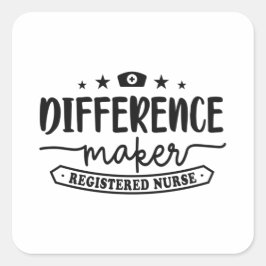 RN svg, Registered Nurse svg, differenz Quadratischer Aufkleber