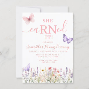 RN Wildblume Abschluss Pinning Einladung