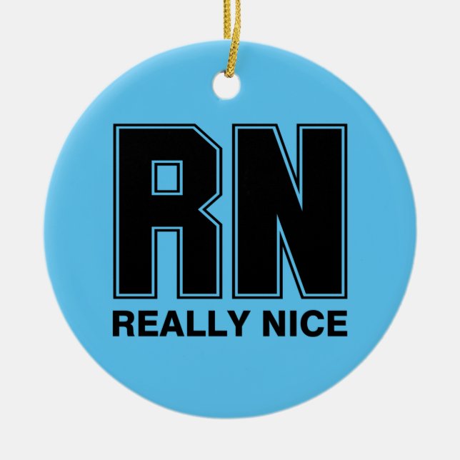 RN Wirklich Nice Keramik Ornament (Vorne)