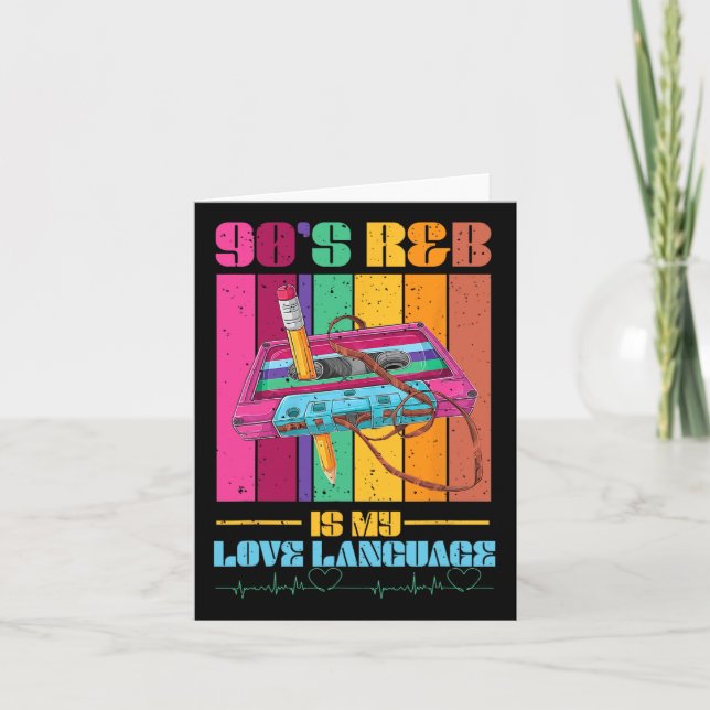 Rnb Music Lover für Men Women Girl aus den 90er Ja Karte (Vorderseite)