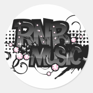 RNB Music Runder Aufkleber