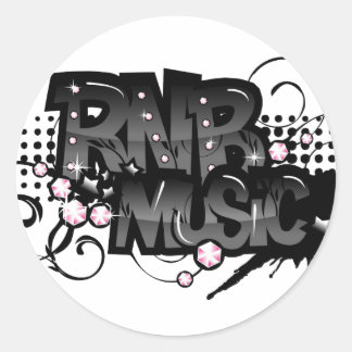 RNB Music Runder Aufkleber