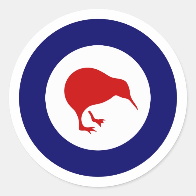 Rnzaf roundel, Neuseeland Runder Aufkleber (Vorderseite)