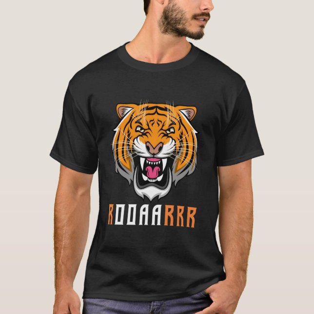 Roaarrer Wildtiere Niedliche Tiger Große Katzen T-Shirt (Vorderseite)