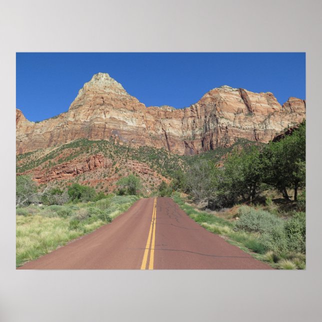 Road at Zion National Park USA Poster (Vorne)