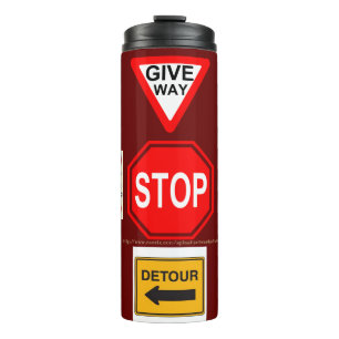 "Road Construction" Thermal Tumbler Thermosbecher