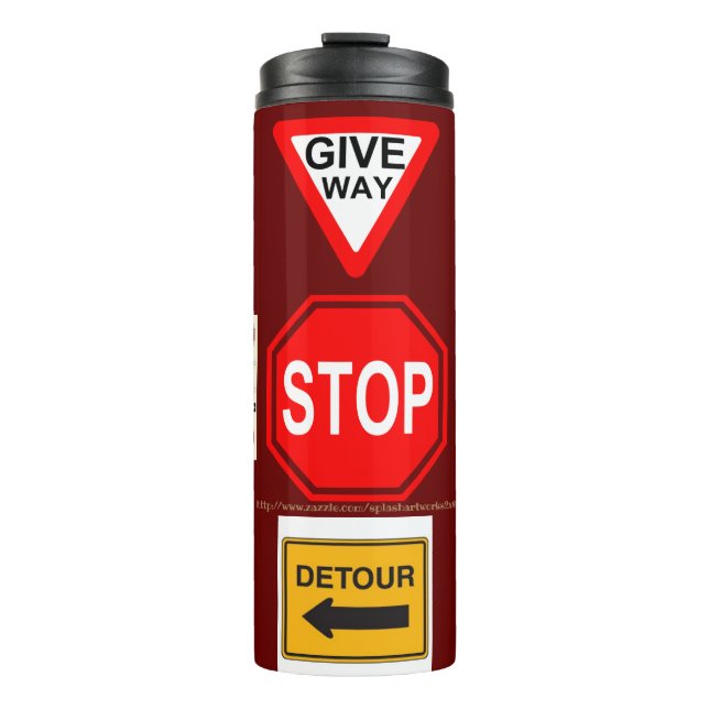 "Road Construction" Thermal Tumbler Thermosbecher (Vorderseite)