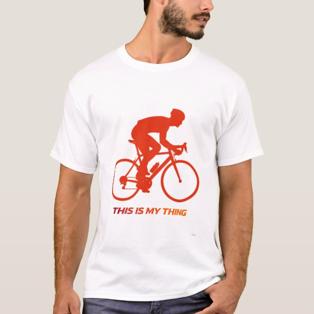 Road Cycling Silhouette Action Lifestyle Design T-Shirt (Vorderseite)