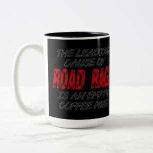 Road Rage Coffee Spaß Zweifarbige Tasse