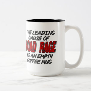 Road Rage Coffee Spaß Zweifarbige Tasse