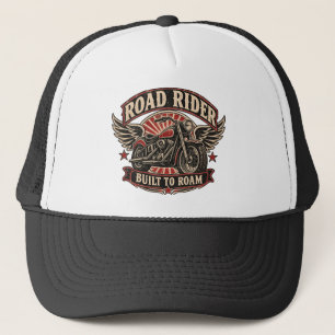 Road Rider Vintage Motorrad Biker Truckerhut Truckerkappe