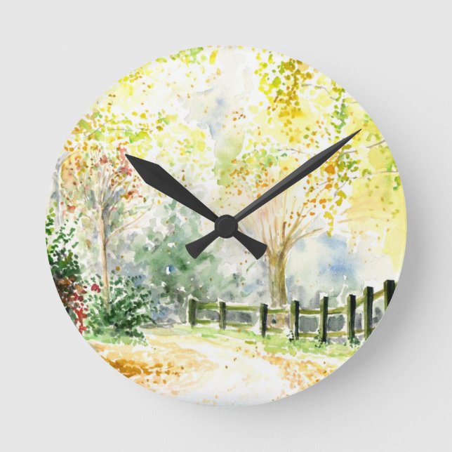 Road Runde Wanduhr (Vorderseite)