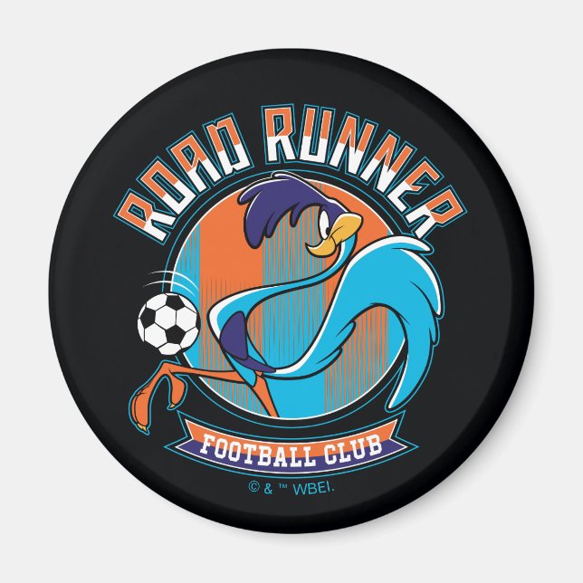 ROAD RUNNER™ Fußballverein-Emblem Magnet (Vorne)