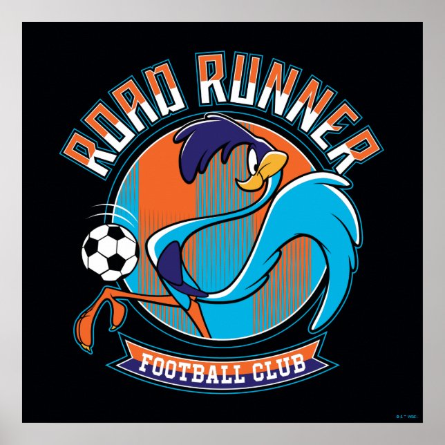 ROAD RUNNER™ Fußballverein-Emblem Poster (Vorne)