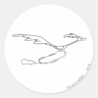 ROAD RUNNER™ - Läuft schnell Runder Aufkleber