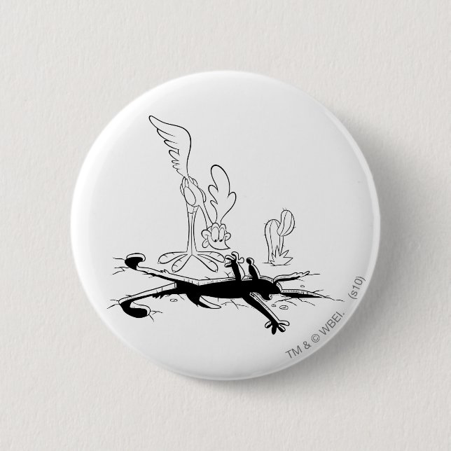 ROAD RUNNER™ und WILE E. COYOTE™ Shaped Hole Button (Vorderseite)