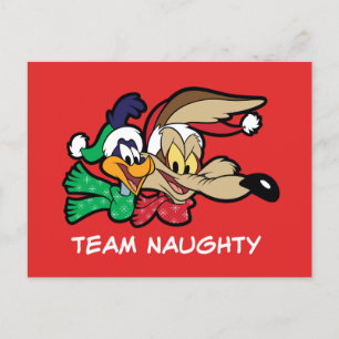 ROAD RUNNER™ & Wile E. Coyote "Team Naughty" Feiertagspostkarte