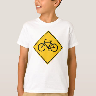 Road Sign Bicycle T - Shirt