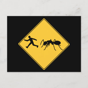 Road Sign- Giant Ant Postkarte