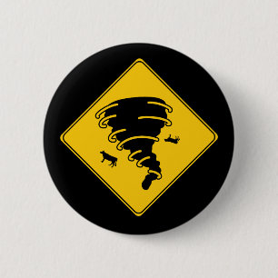Road Sign- Tornado Button