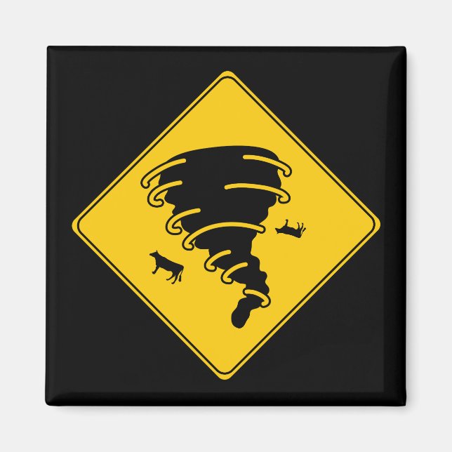 Road Sign- Tornado Magnet (Vorne)