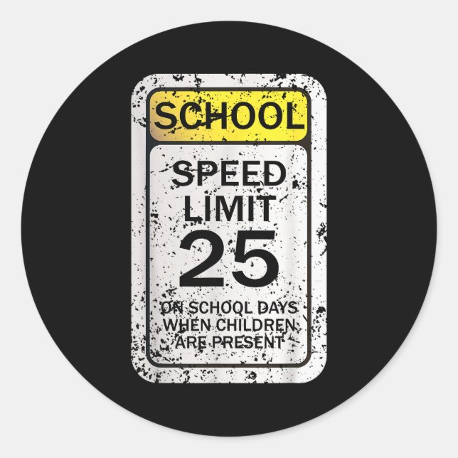 Road Signs Funny Traffic Signs Halloween Costume P Runder Aufkleber (Vorderseite)