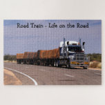 Road Train Life on the Road Semi Truck Puzzle<br><div class="desc">This amazing picture 'Road Train - Life on the Road' Truck jigsaw puzzle will bring hours of pleasure to anyone interested in trucks. The text can be changed or removed.

Image by Monika Neumann</div>