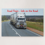 Road Train Life on the Road Truck Puzzle<br><div class="desc">This amazing picture 'Road Train - Life on the Road' Truck jigsaw puzzle will bring hours of pleasure to anyone interested in trucks. The text can be changed or removed.

Image by Falco</div>