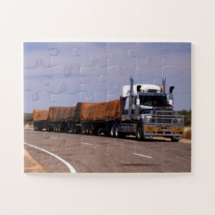 Road Train Truck Australien Lasseter Highway Puzzle